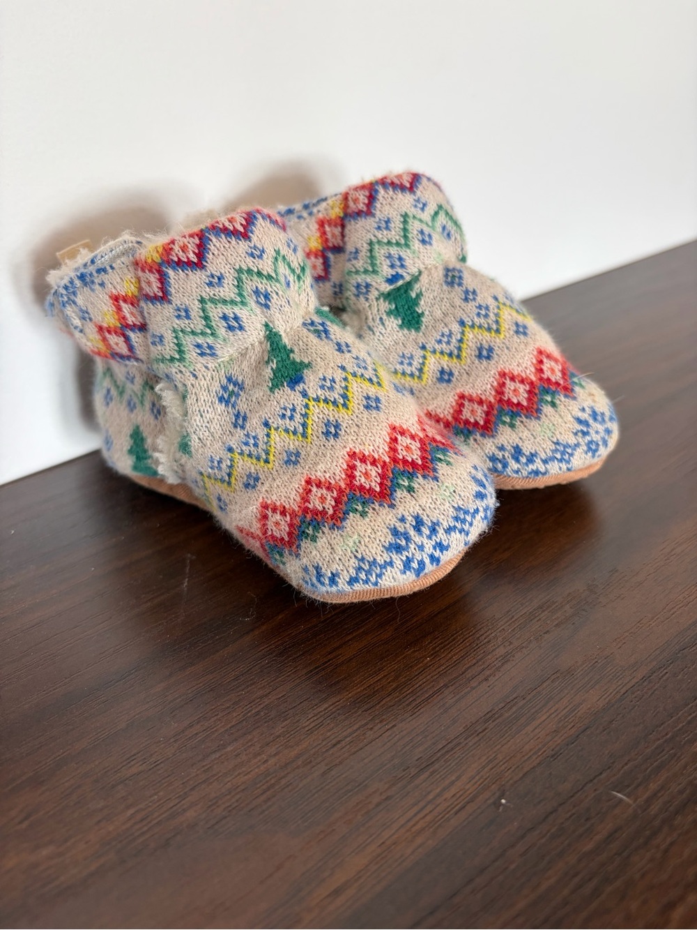 Old Navy Cream Knit Baby Booties